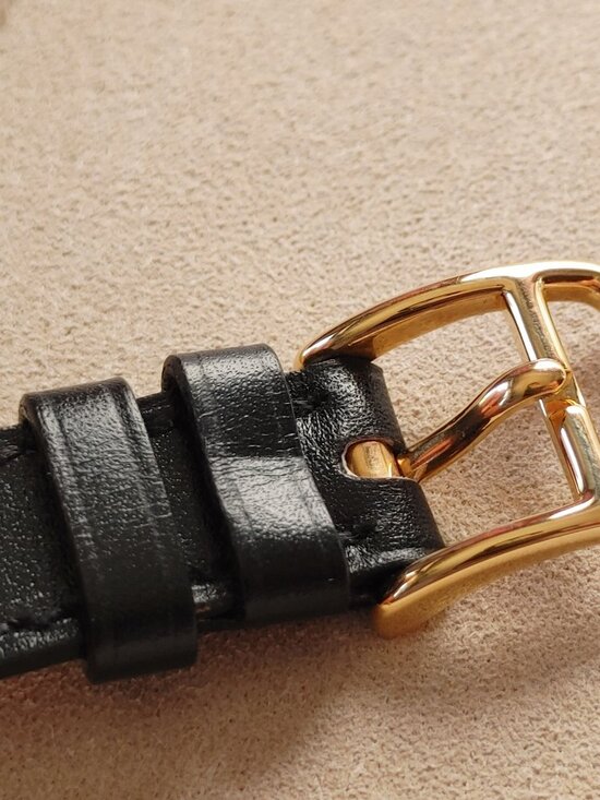 Hermes Kelly Padlock Watch Quartz 18k Yellow Gold Black Dial Leather Bracelet main image 6